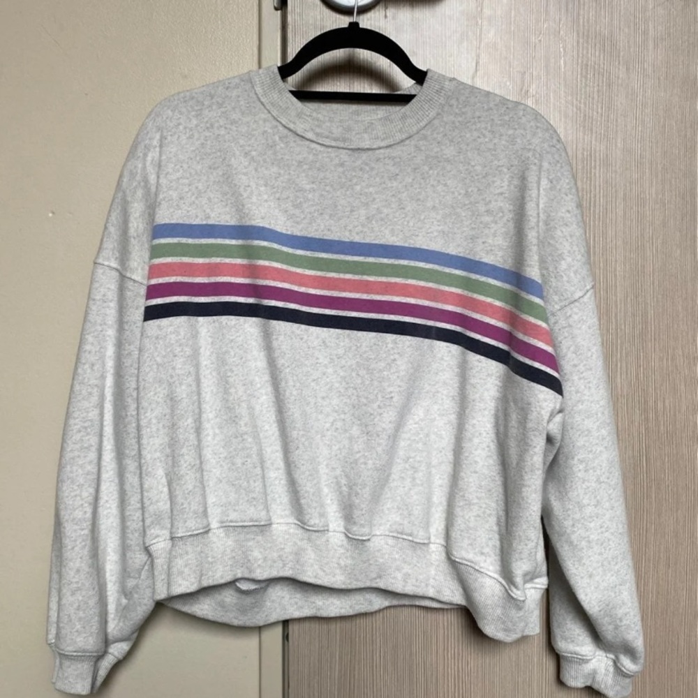 AE striped oversized crewneck